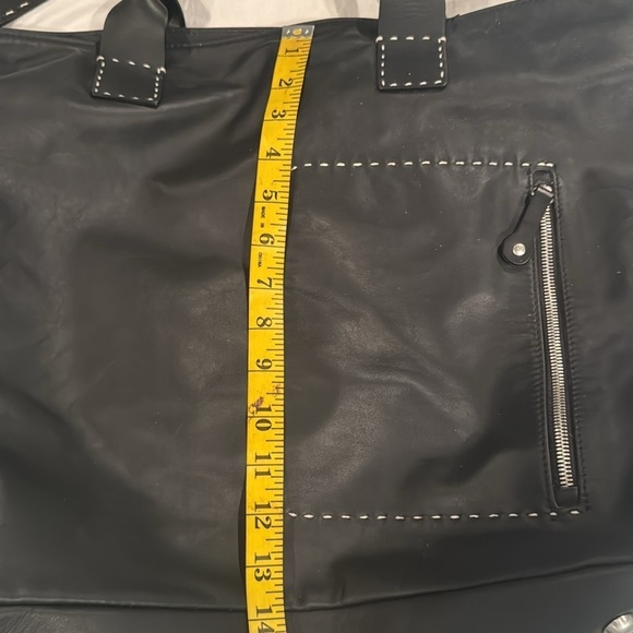 Gianni Segatta big black and white leather bag. Made in Italy 🇮🇹 - Picture 6 of 10